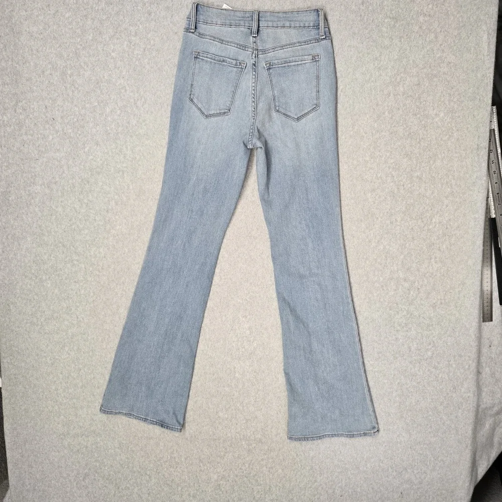 Old Navy Women Jeans 2 Light Blue Denim Flared 487331 High-Rise Wow Flare‎ NWT